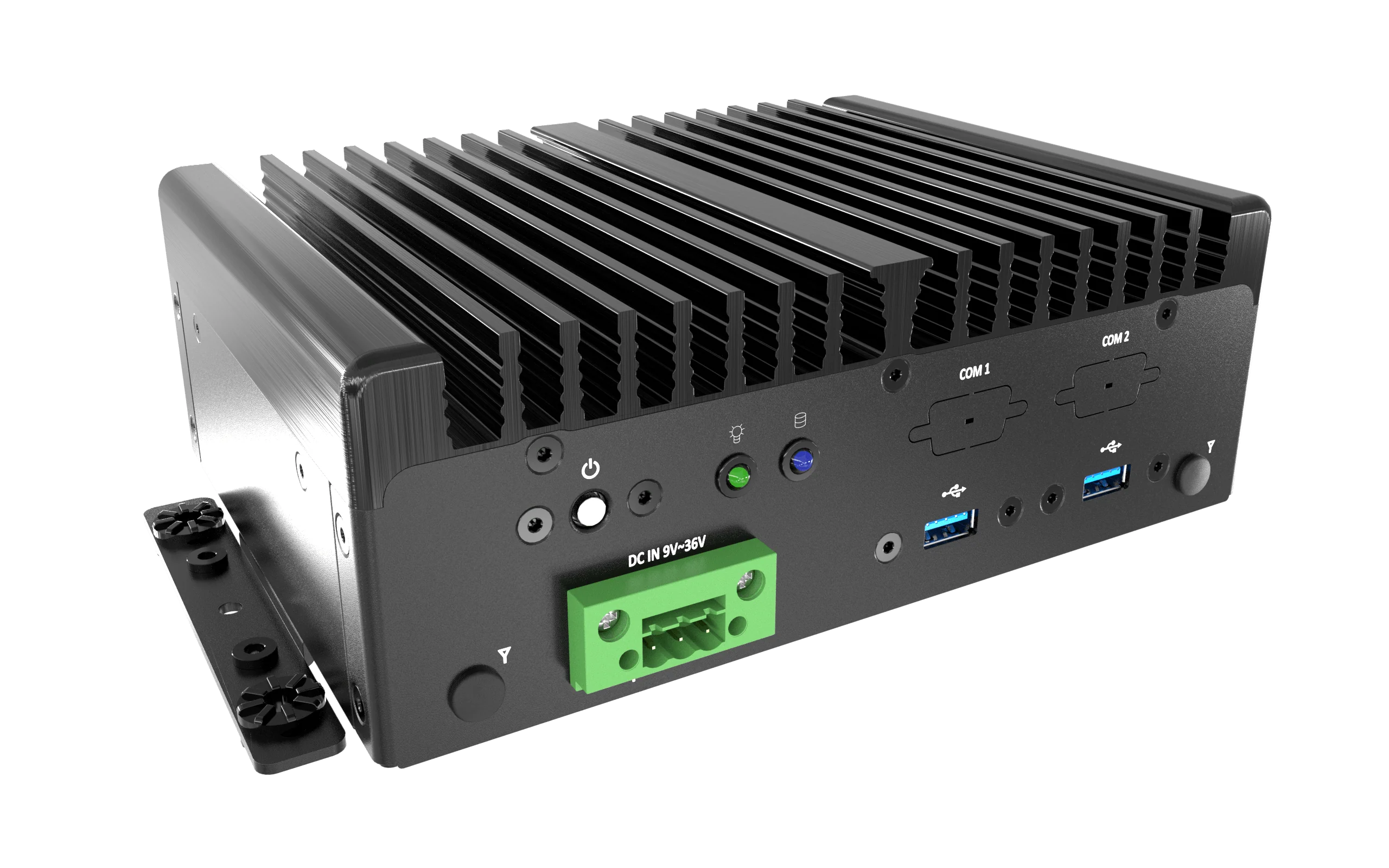 BCO-1000-ADLN_2L Fanless Mini Computer with 12th Gen Intel® IoTG N97 Processor, 1x DP, 1x HDMI, 2x COM, 2x LAN, 1x 2.5" Drive Bay - Image 3
