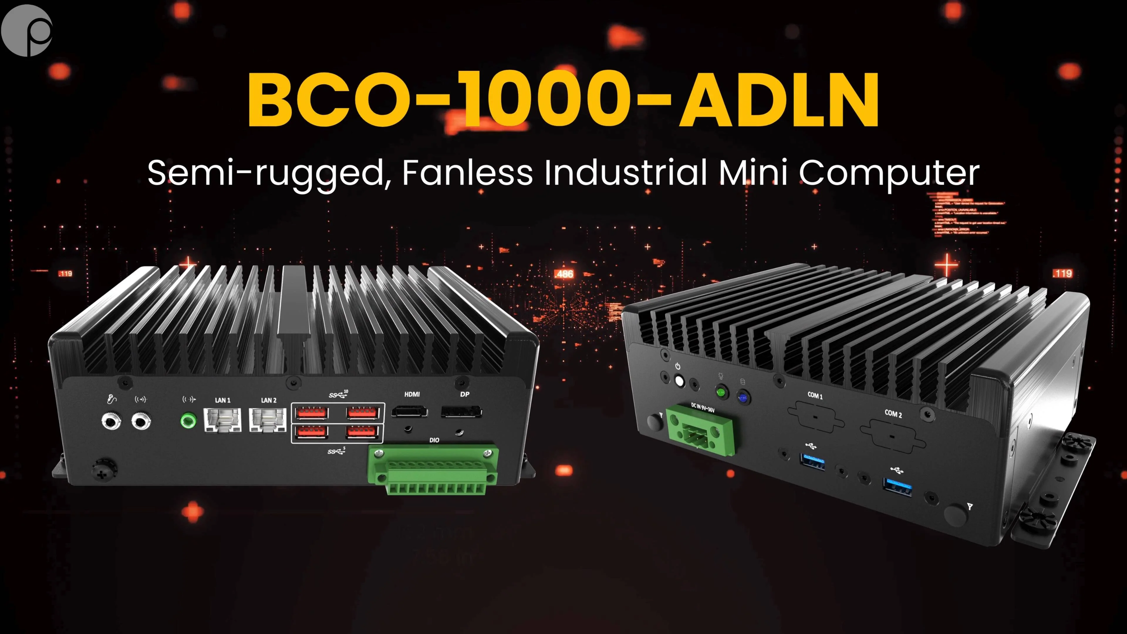 BCO-1000-ADLN-B_3L Fanless Mini Computer with Intel® IoTG N97/Intel® Atom® x7835RE Processors, 1x DP, 1x HDMI, 2x COM, 3x LAN, 1x 2.5" Drive Bay - Image 12