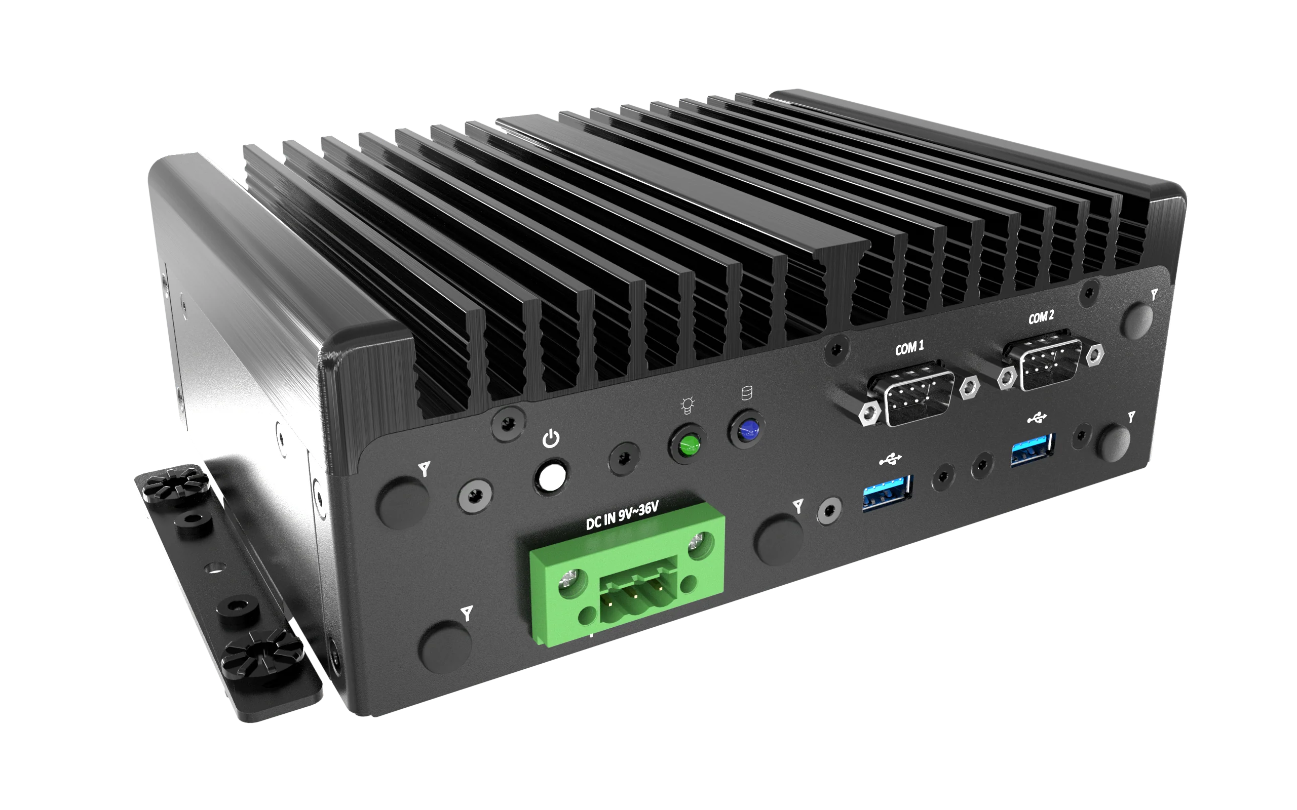 BCO-1000-ADLN-B_3L Fanless Mini Computer with Intel® IoTG N97/Intel® Atom® x7835RE Processors, 1x DP, 1x HDMI, 2x COM, 3x LAN, 1x 2.5" Drive Bay - Image 3