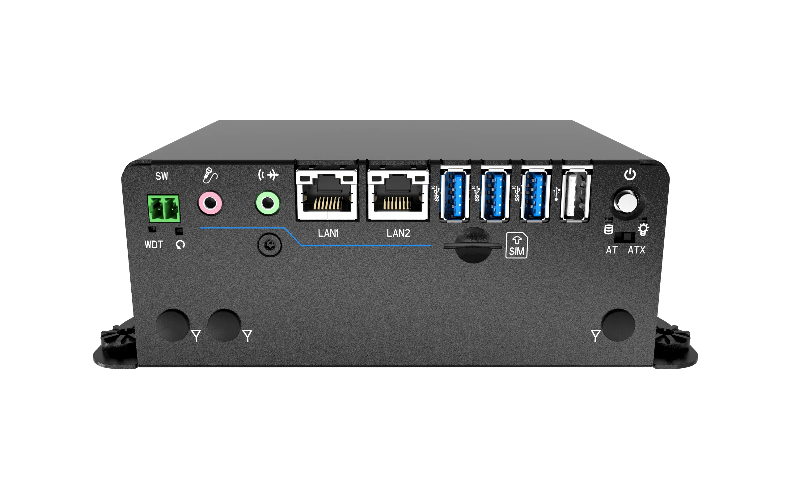 BCO-1000-EHL-20 Fanless Mini Computer with Intel® Celeron® J6413 Processor, 2x DP, 2x COM, 1x 2.5" SATA HDD Bay - Image 3