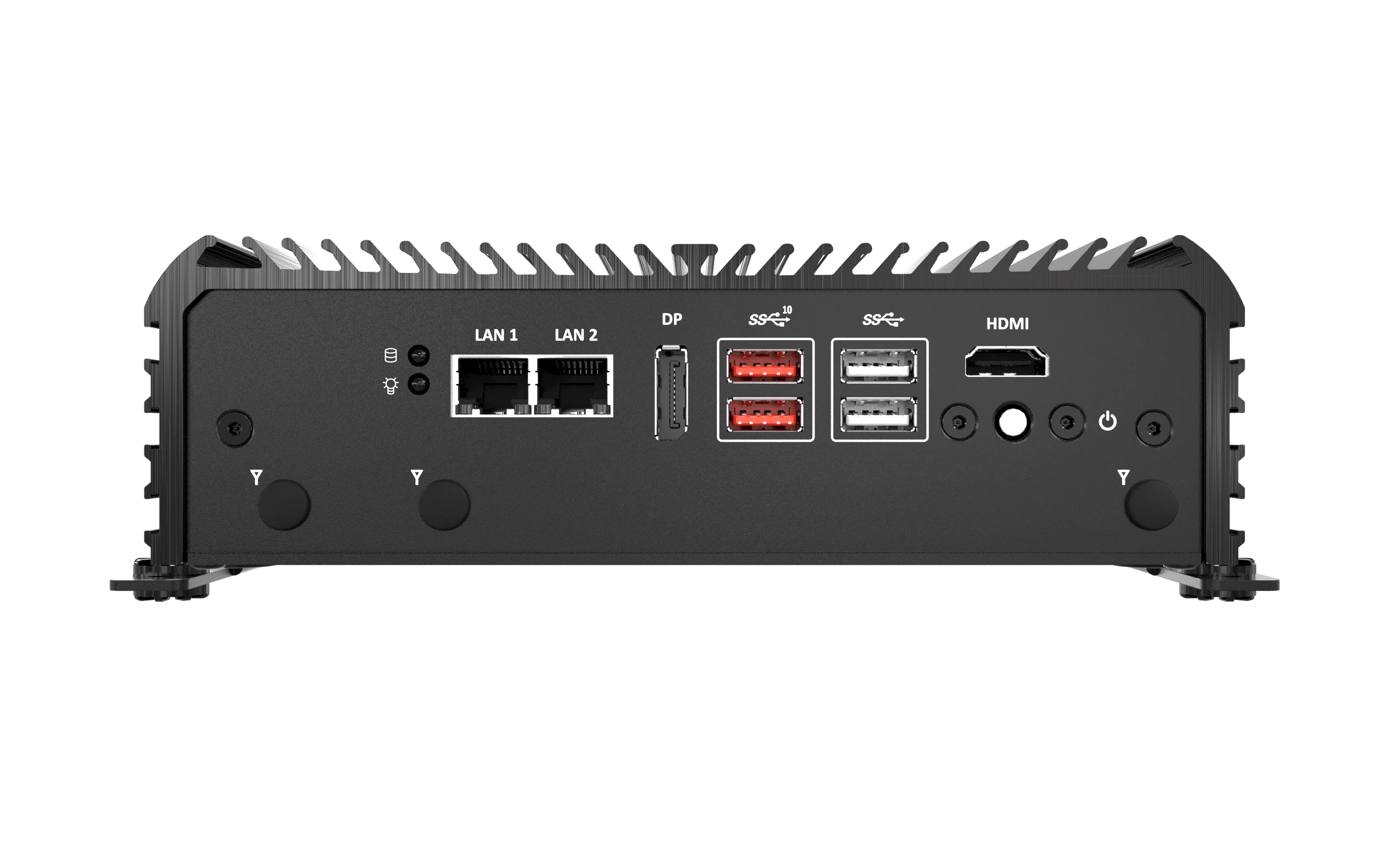 BCO-2000-RYZ-V1605B Fanless Mini Computer with AMD Ryzen™ Embedded R1000/V1000 Series, 
2x LAN, 4x USB