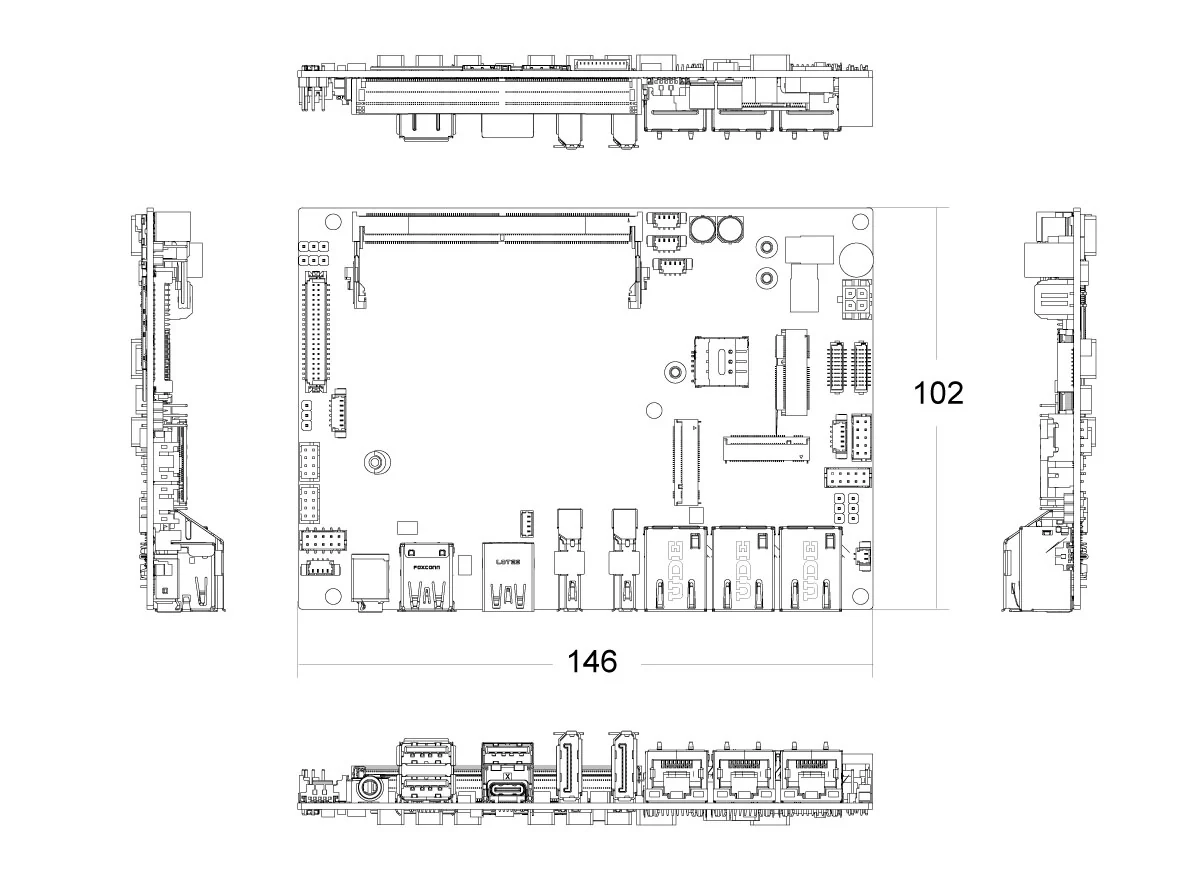 CT-DPL01 3.5" SBC Industrial Motherboard With Intel® Core™ Ultra Series 3 Processors, Panther Lake - Image 13