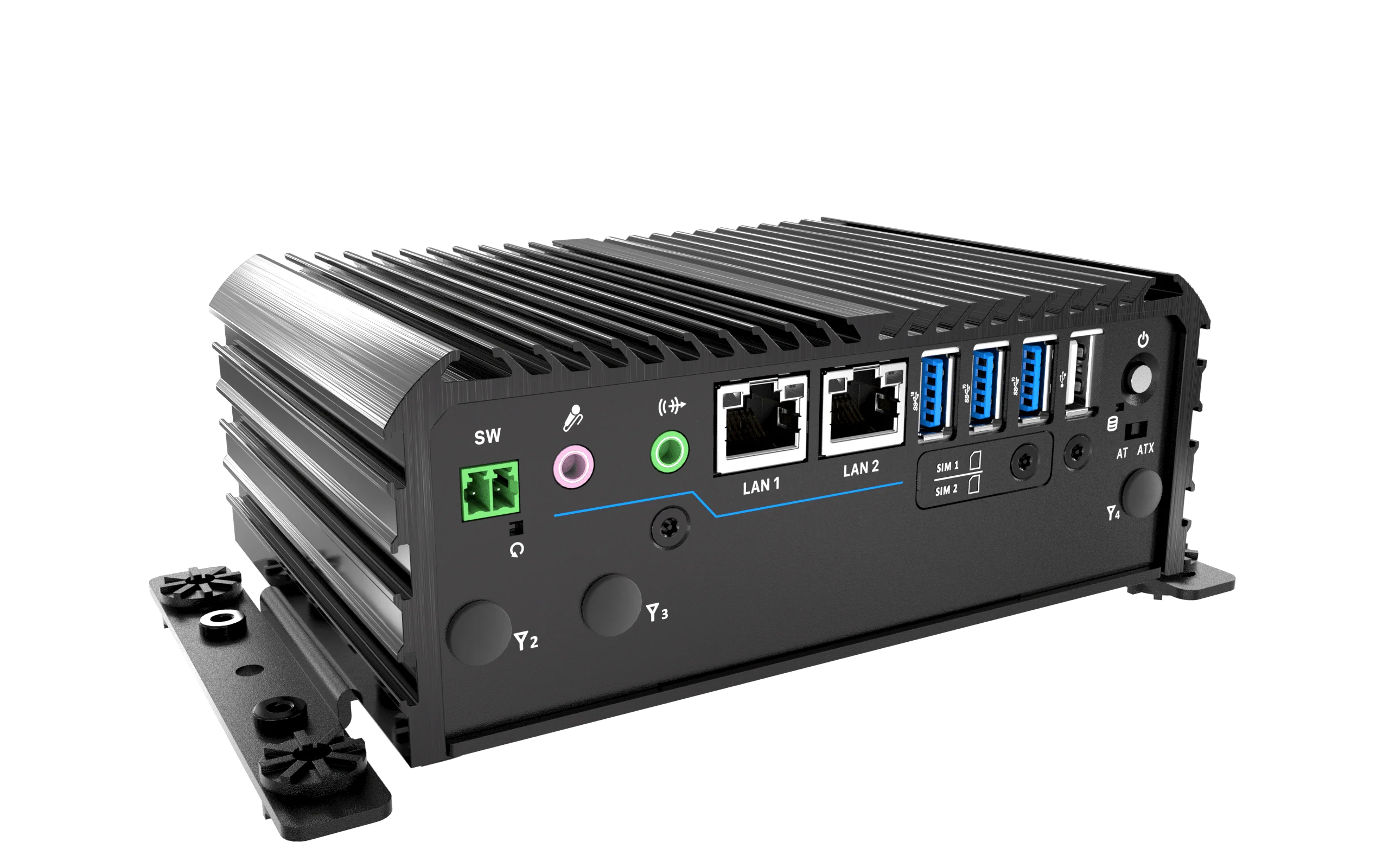 RCO-1000-ASL-10 Fanless Mini Computer with Intel® Atom® x7433RE/x7835RE Processors, 1x DP, 1x HDMI, 4x USB, 1x 2.5" SATA HDD Bay - Image 3