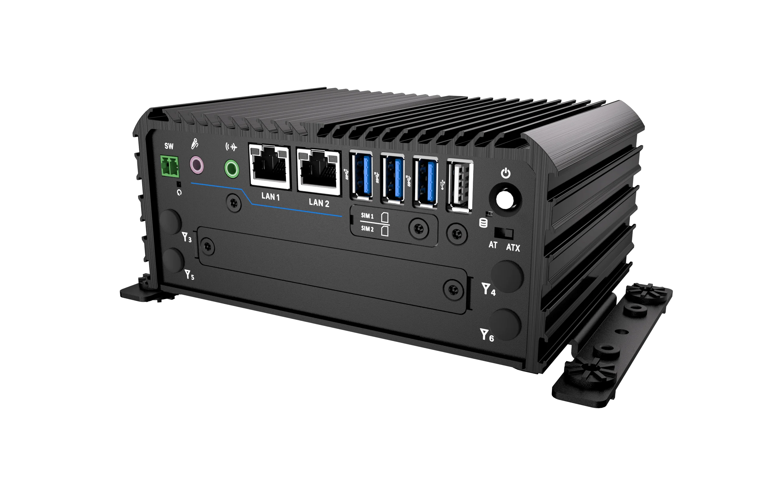RCO-1000-ASL-20 Fanless Mini Computer with Intel® Atom® x7433RE/x7835RE Processors, 1x DP, 1x HDMI, 4x USB, 1x 2.5" SATA HDD Bay - Image 5