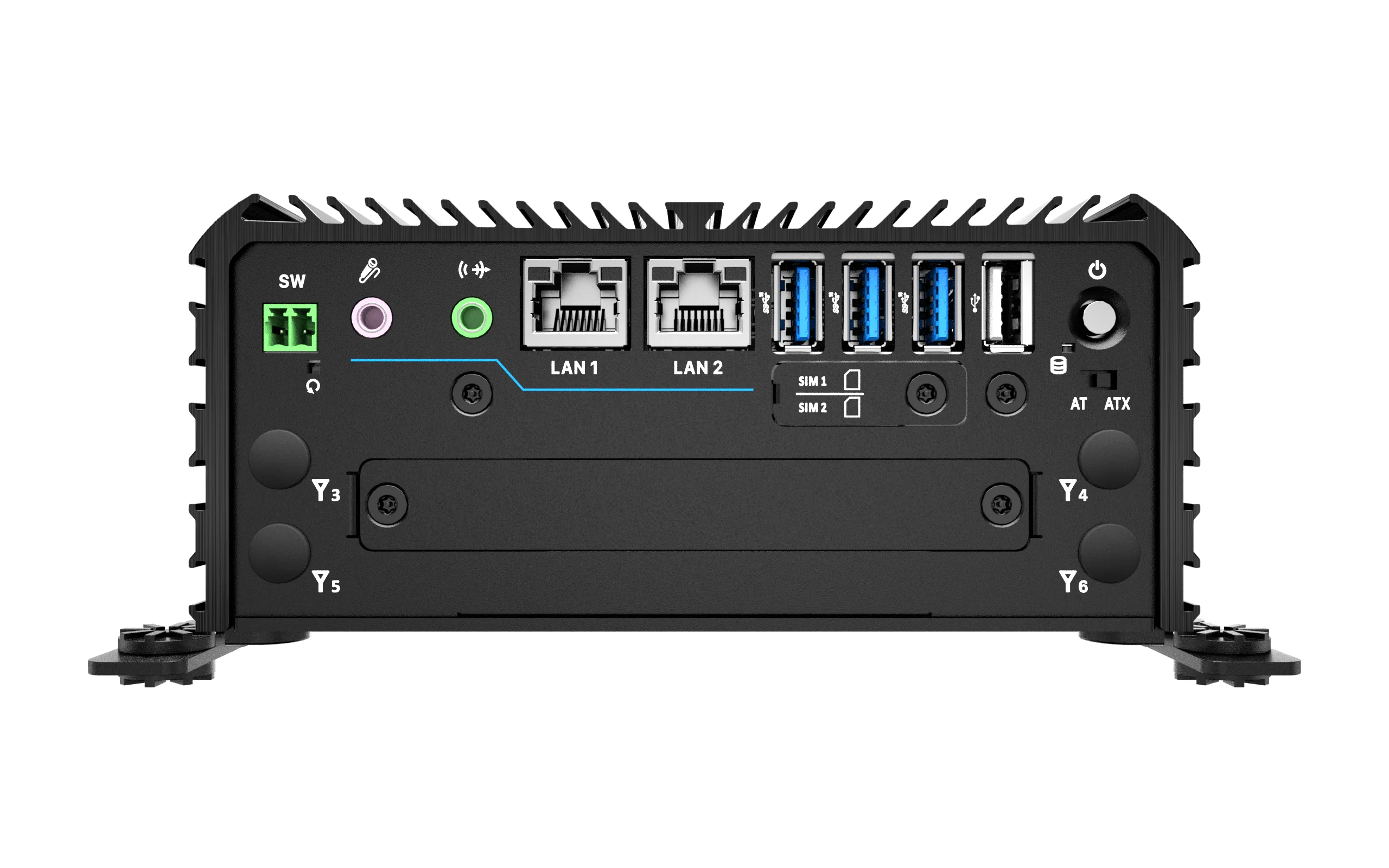 RCO-1000-ASL-20 Fanless Mini Computer with Intel® Atom® x7433RE/x7835RE Processors, 1x DP, 1x HDMI, 4x USB, 1x 2.5" SATA HDD Bay - Image 7
