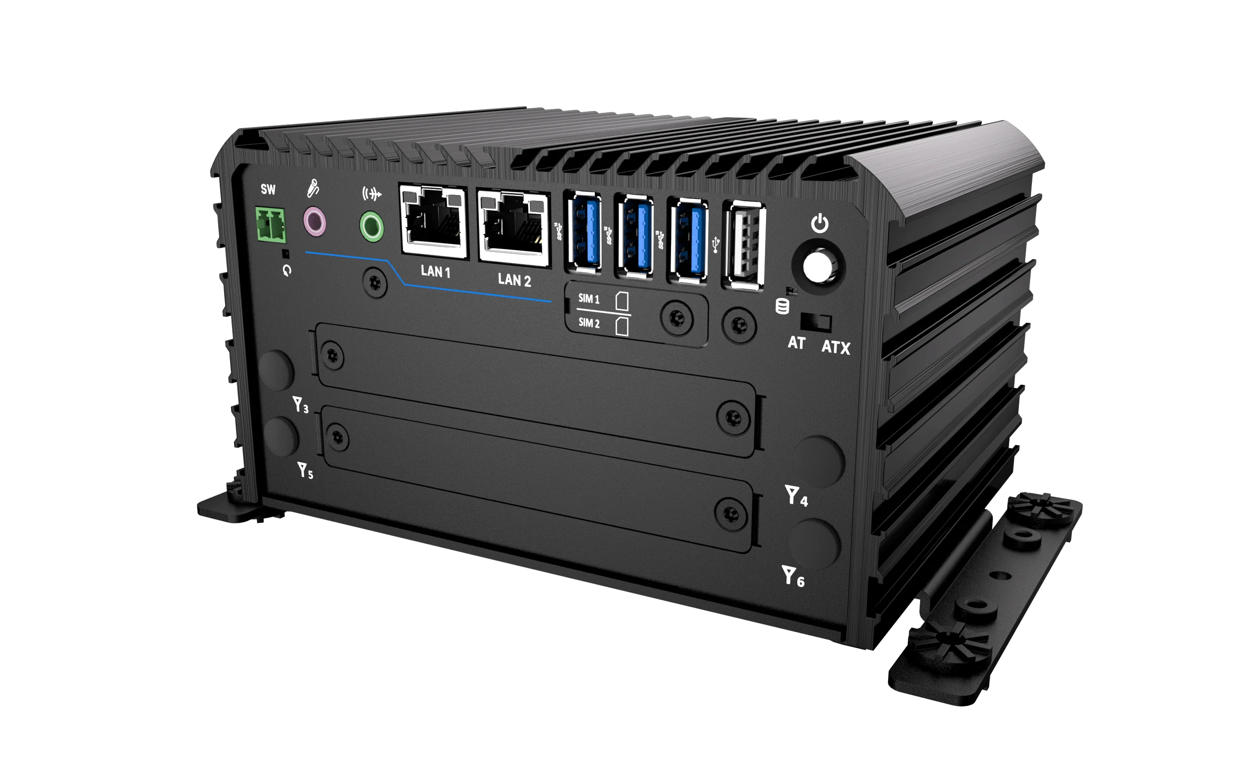 RCO-1000-ASL-30 Fanless Mini Computer with Intel® Atom® x7433RE/x7835RE Processors, 1x DP, 1x HDMI, 4x USB, 1x 2.5" SATA HDD Bay - Image 5