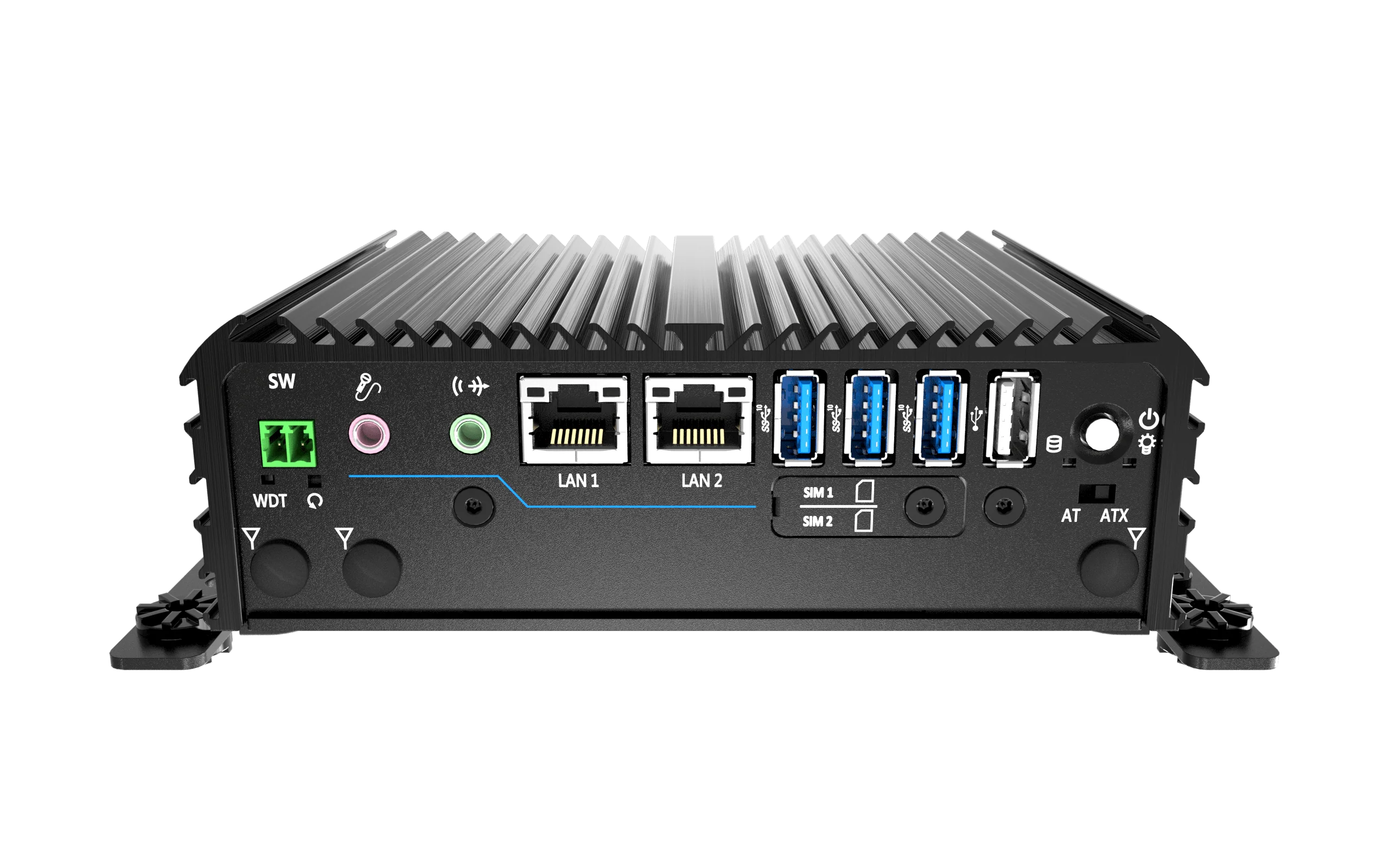 RCO-1000-EHL-10 Fanless Mini Computer with Intel® Atom® X6425E Processor, 2x DP, 2x COM, 1x 2.5" SATA HDD Bay - Image 3
