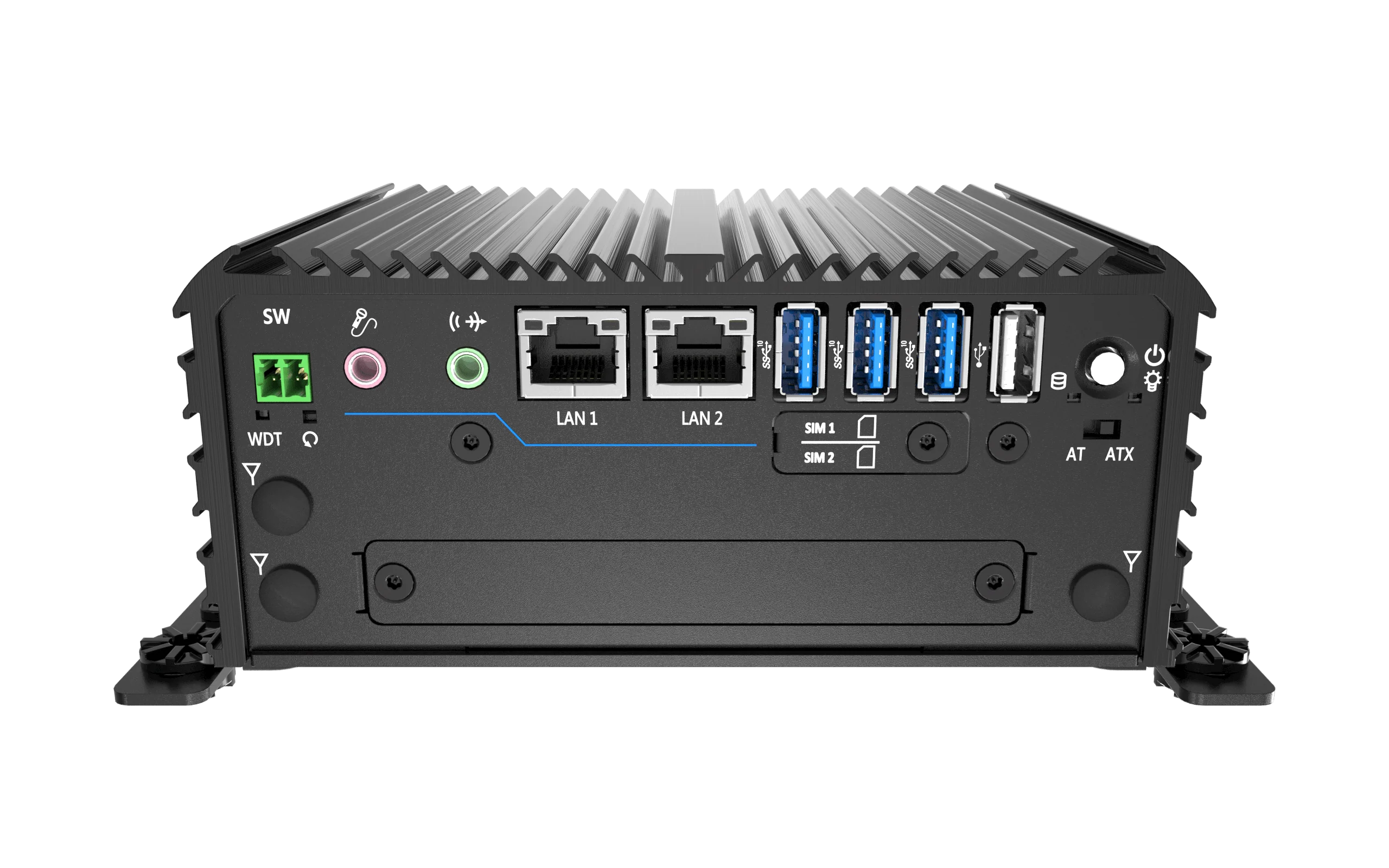 RCO-1000-EHL-20 Fanless Mini Computer with Intel® Atom® X6425E Processor, 2x DP, 2x COM, 1x 2.5" SATA HDD Bay - Image 3
