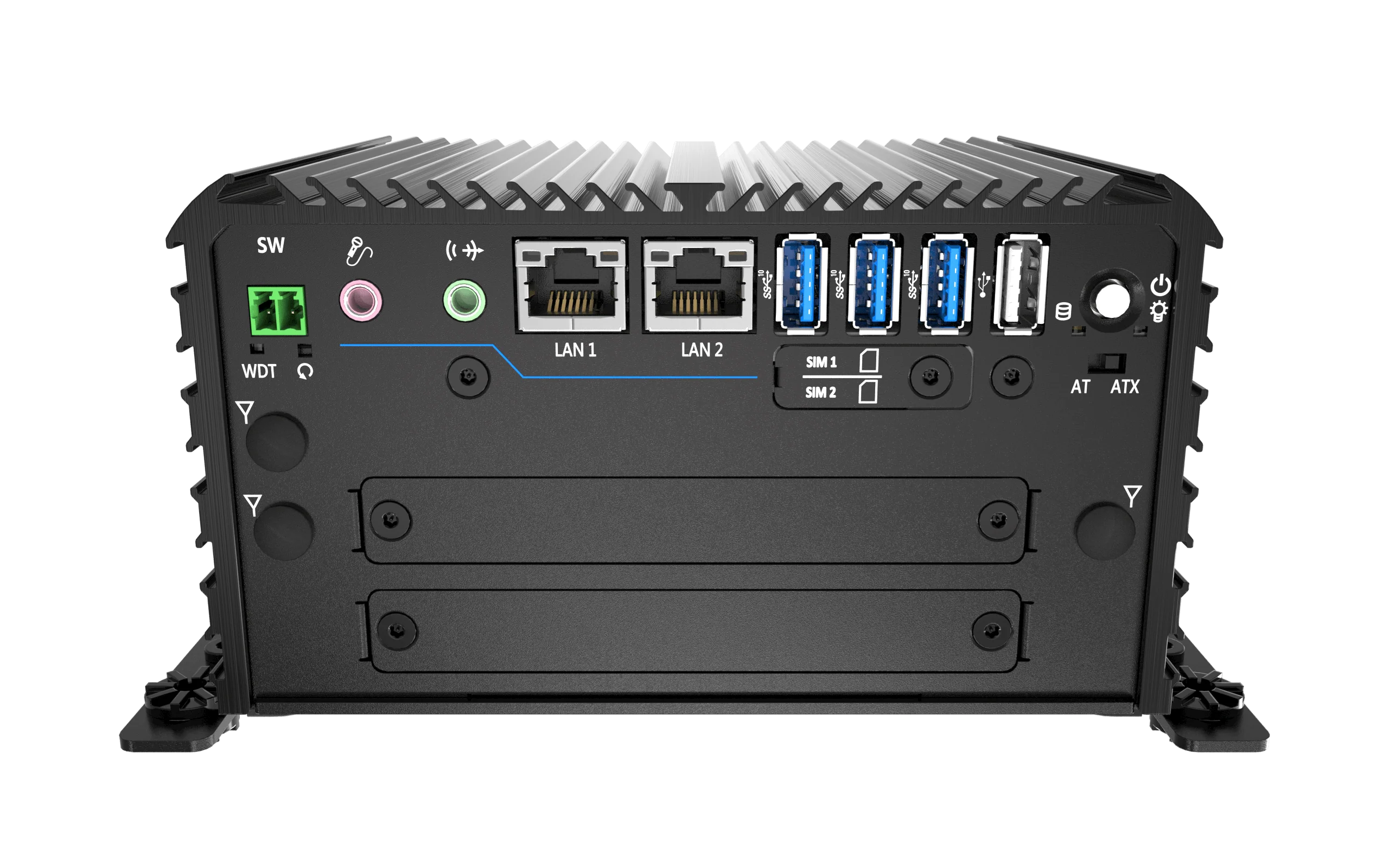RCO-1000-EHL-30 Fanless Mini Computer with Intel® Atom® X6425E Processor, 2x DP, 2x COM, 1x 2.5" SATA HDD Bay - Image 3