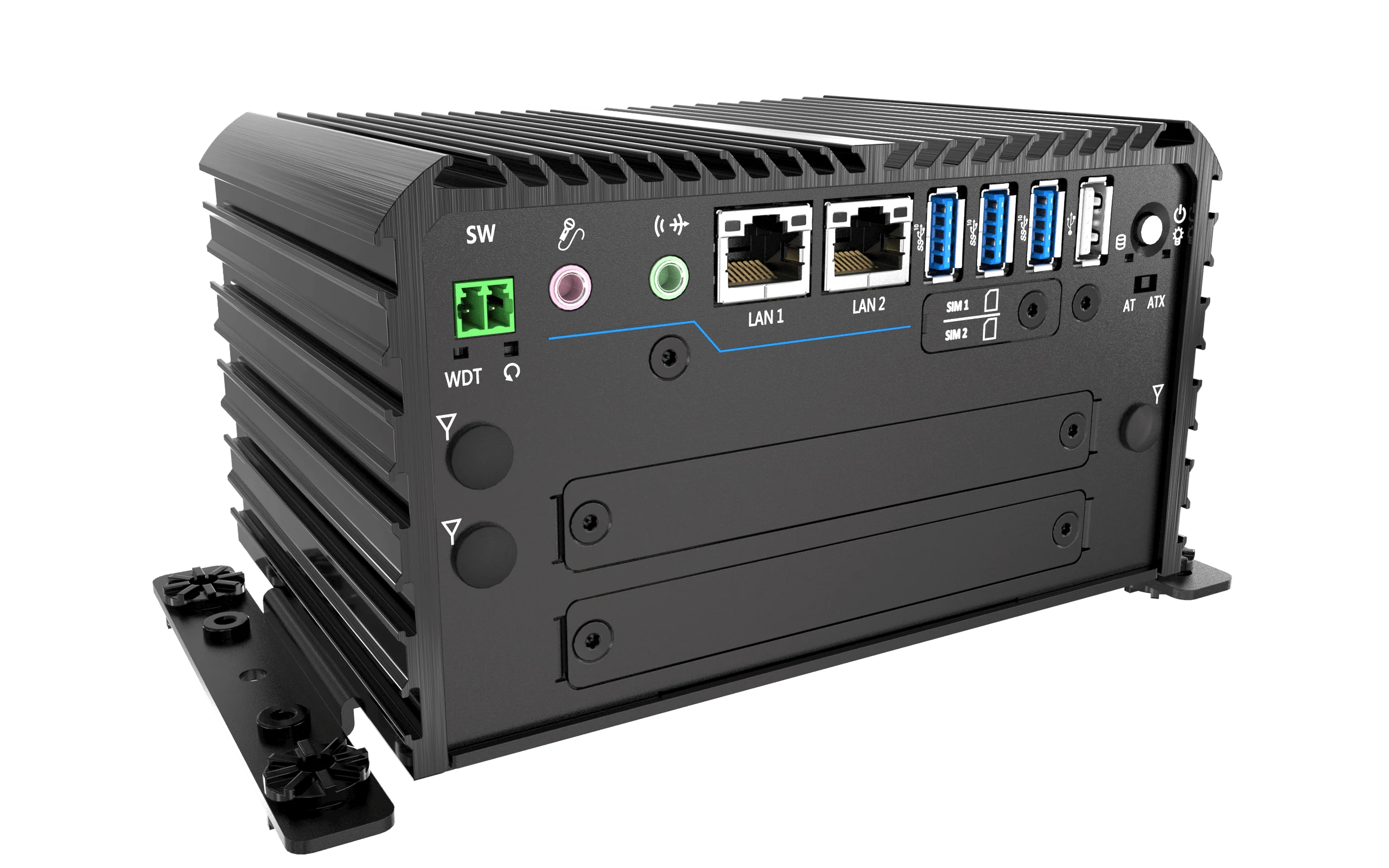 RCO-1000-EHL-30 Fanless Mini Computer with Intel® Atom® X6425E Processor, 2x DP, 2x COM, 1x 2.5" SATA HDD Bay - Image 5