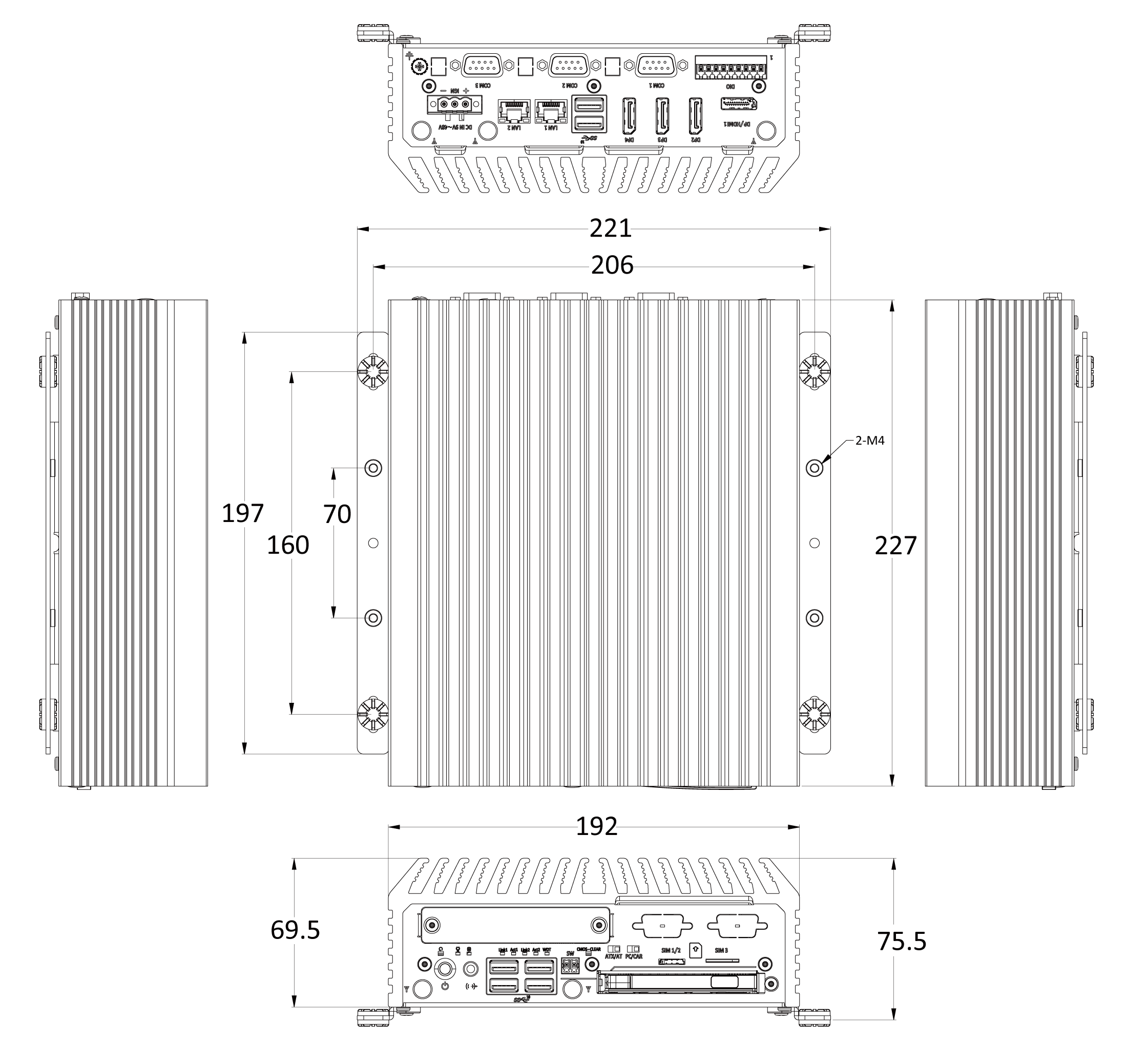 RCO-3000-RPL Small Form Factor Computer with LGA 1700 for Intel® Core™ (Series 2)/14th/13th/12th Gen Processors & Q670E PCH, 2x LAN - Image 11