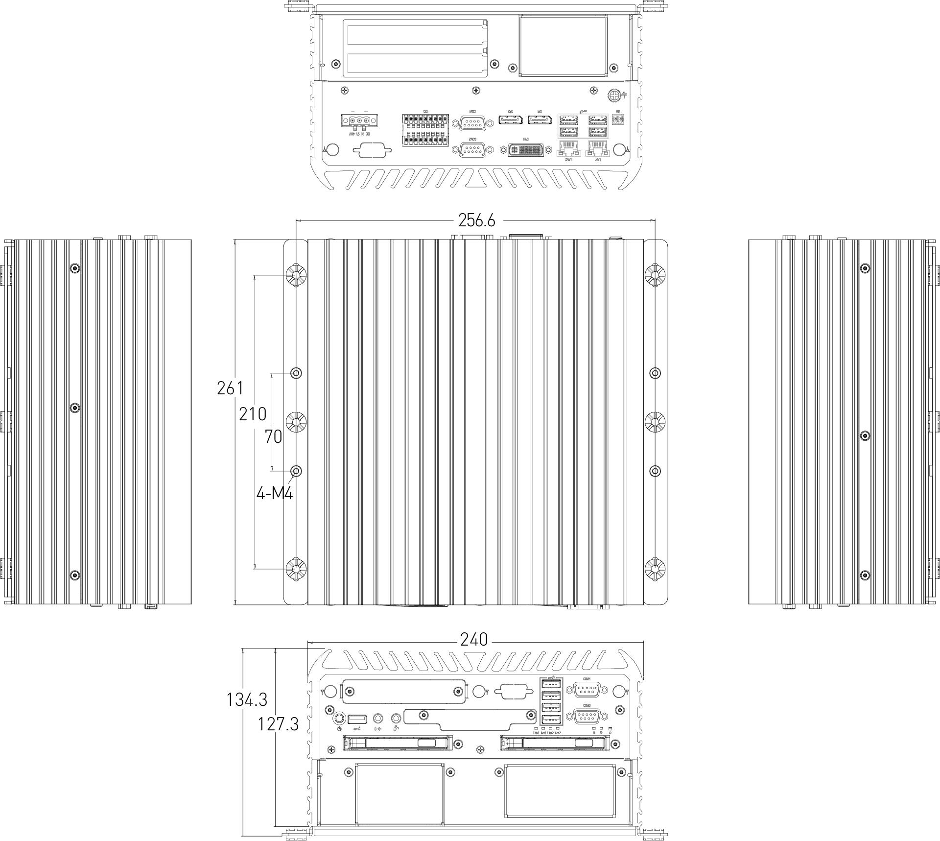RCO-6000-CFL-2 Industrial Computer with 9th Gen Intel® Core™ CFL-R S Processor, 2x PCI/PCIe Expansion - Image 9