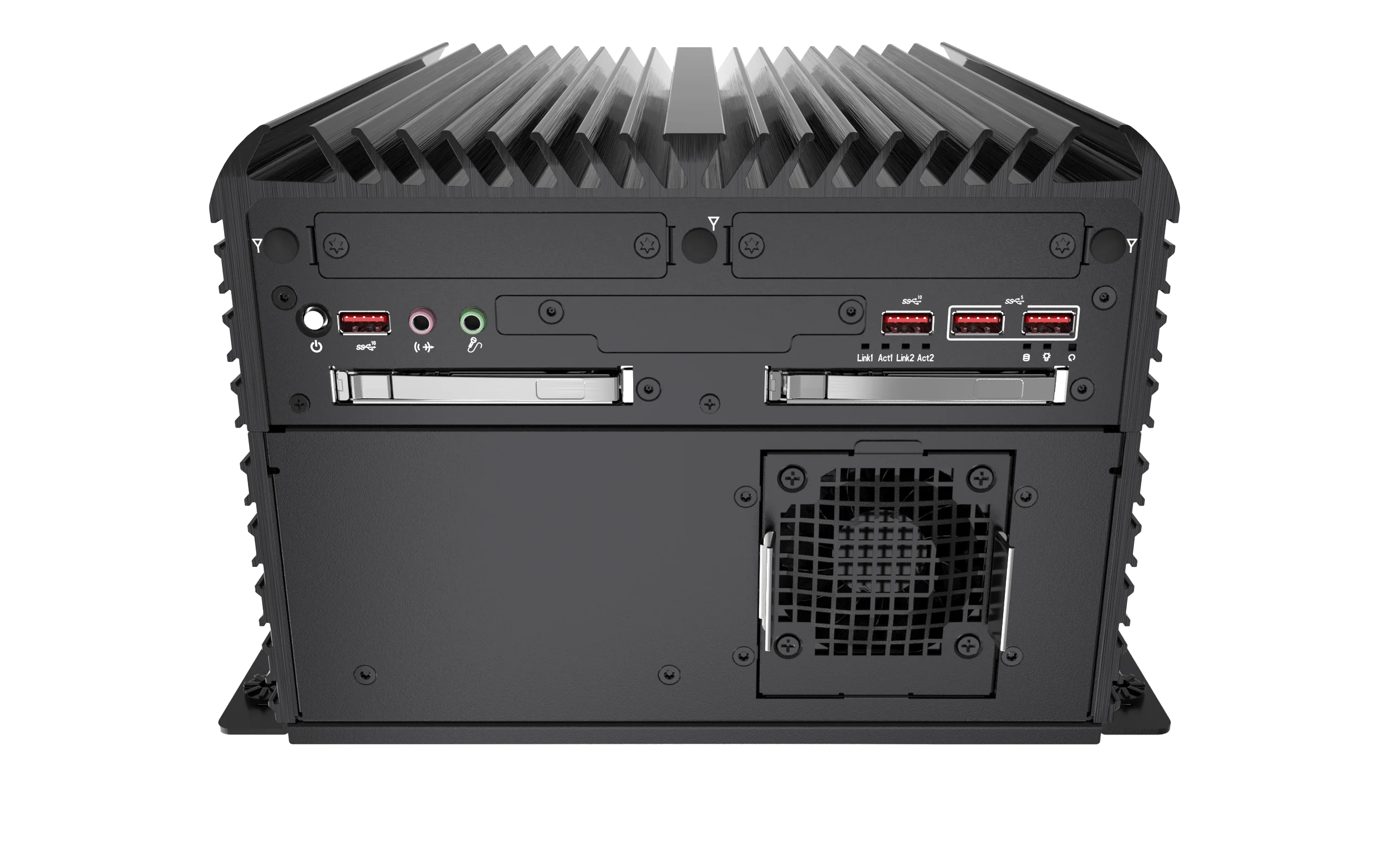 RCO-6000-CML-4NH-1E AI Edge Inference Computer W/ LGA 1200 For Intel 10th Gen CPU & W480E PCH, 4 Bay U.2 7mm NVMe, Hardware RAID, 1x PCIe Expansion - Image 3