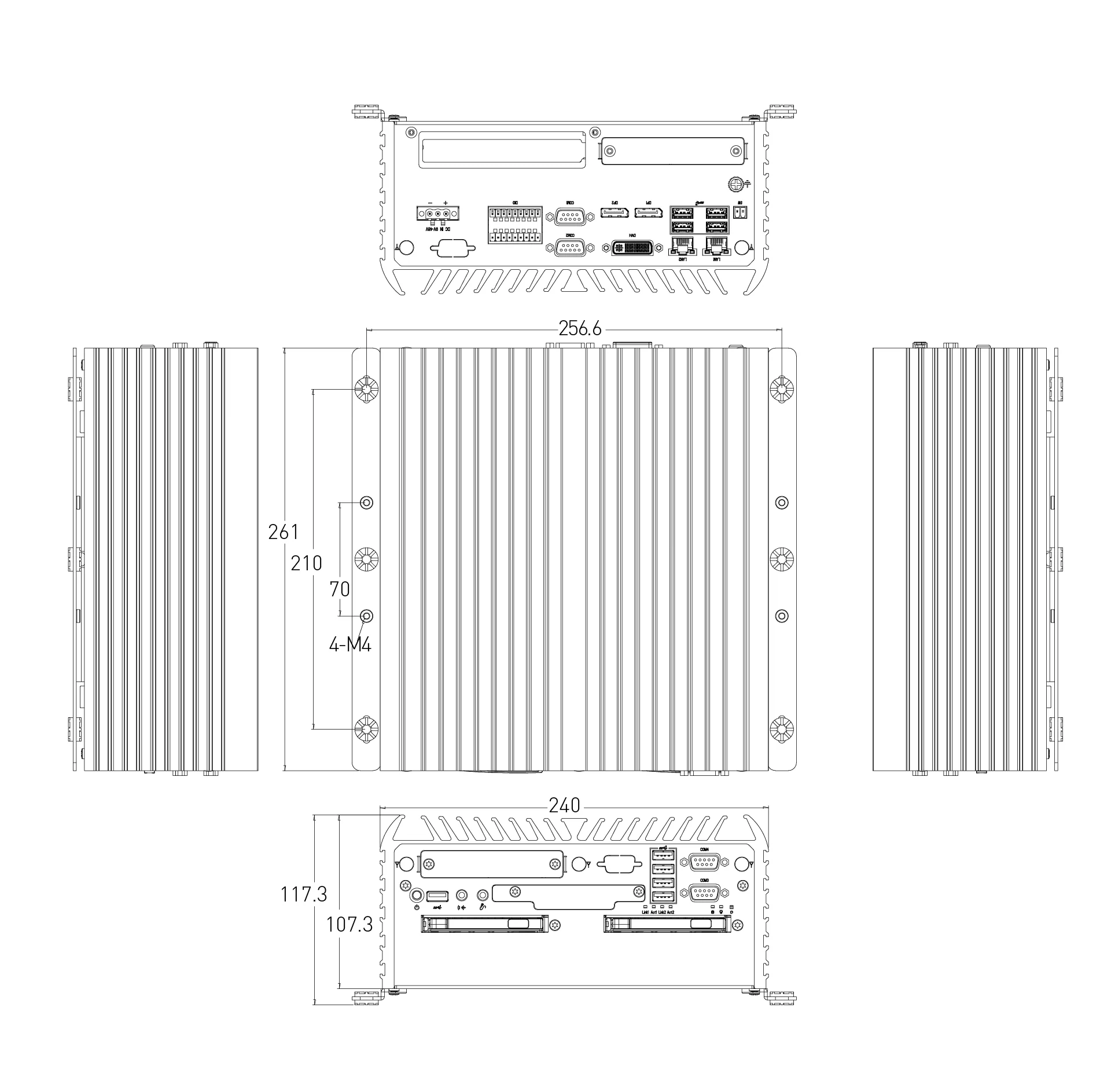 RCO-6111 Industrial Computer with 9th Gen Intel® Core™ CFL-R S Processor, 1x PCI/PCIe Expansion - Image 11